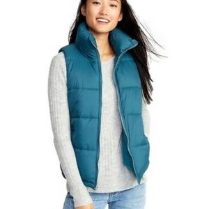 NWOT OLD NAVY teal warm puffer vest